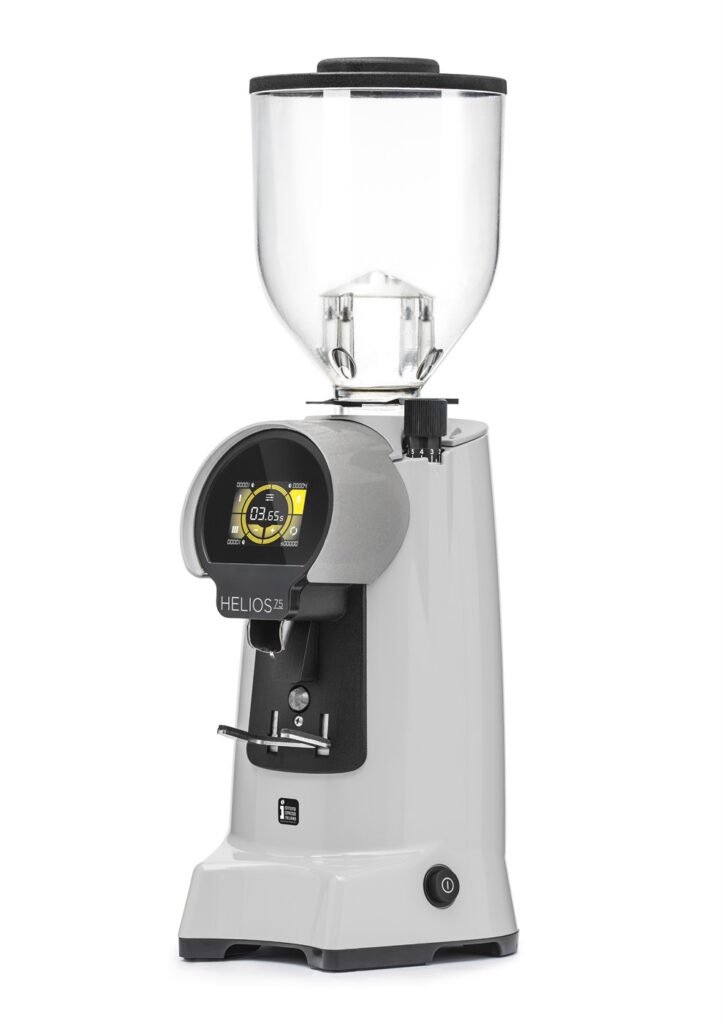 The front of an Eureka Helios 75 coffee grinder