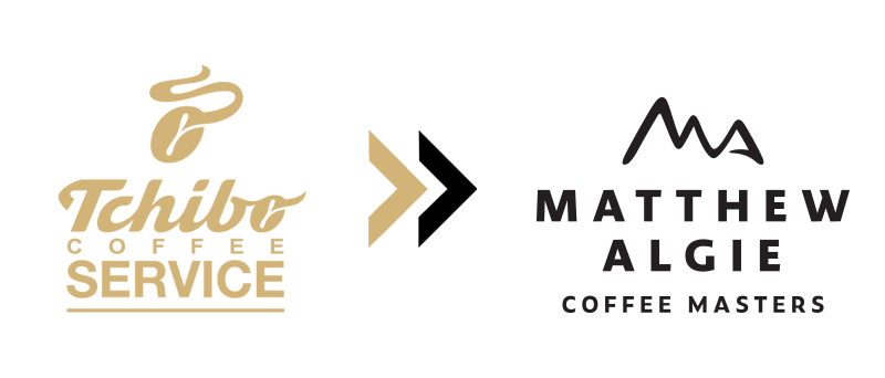 Tchibo Coffee Service logo next to the Matthew Algie logo