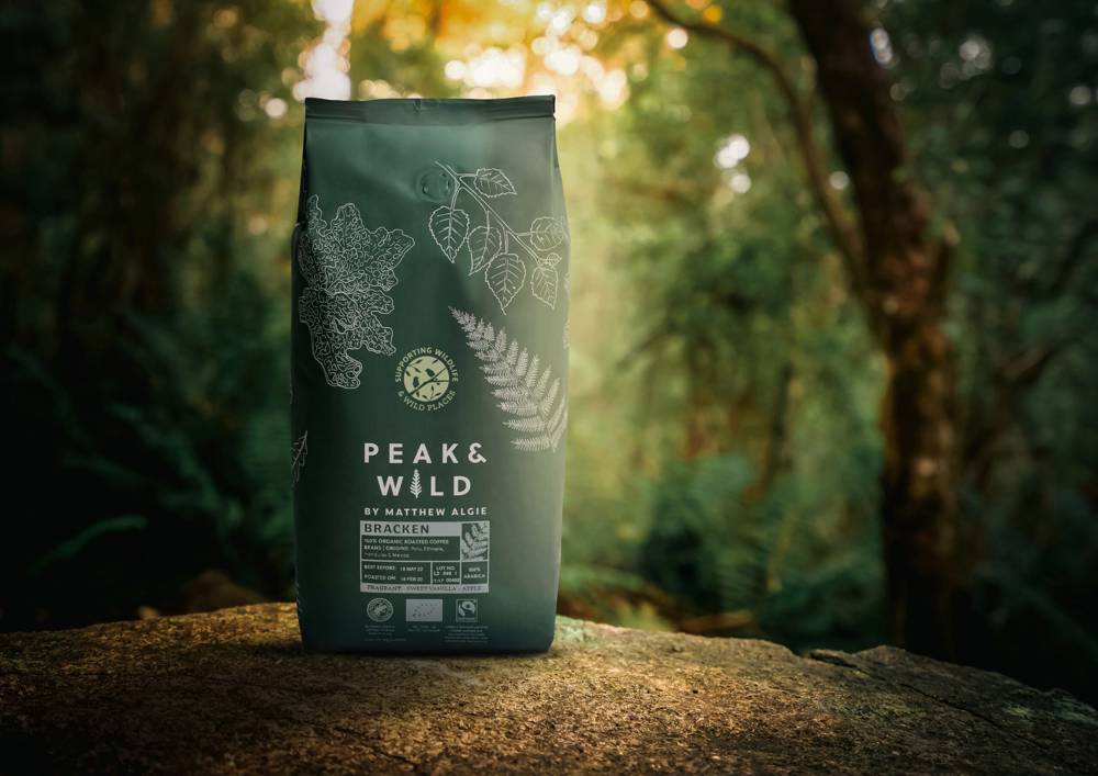 Peak & Wild Bracken Coffee Beans in Packaging